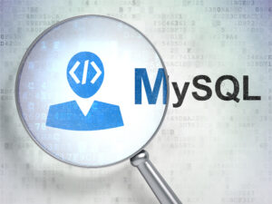 MySQLの文字と虫眼鏡