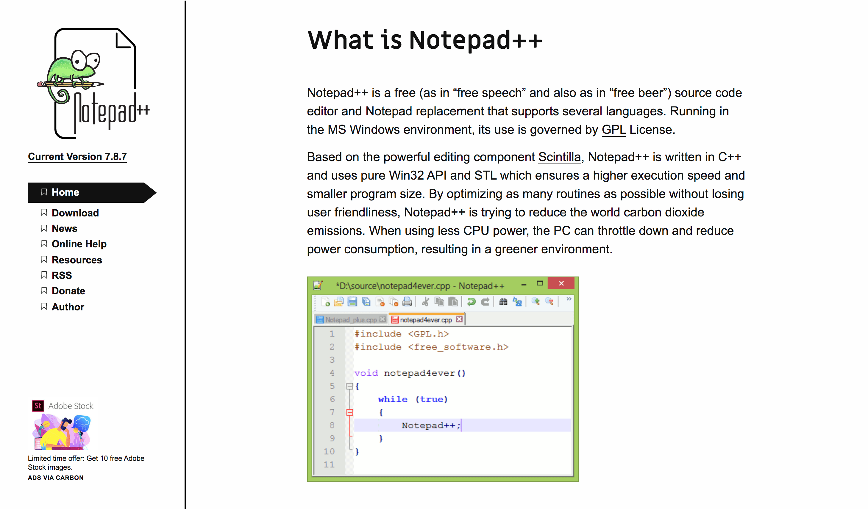 Notepad_トップページ