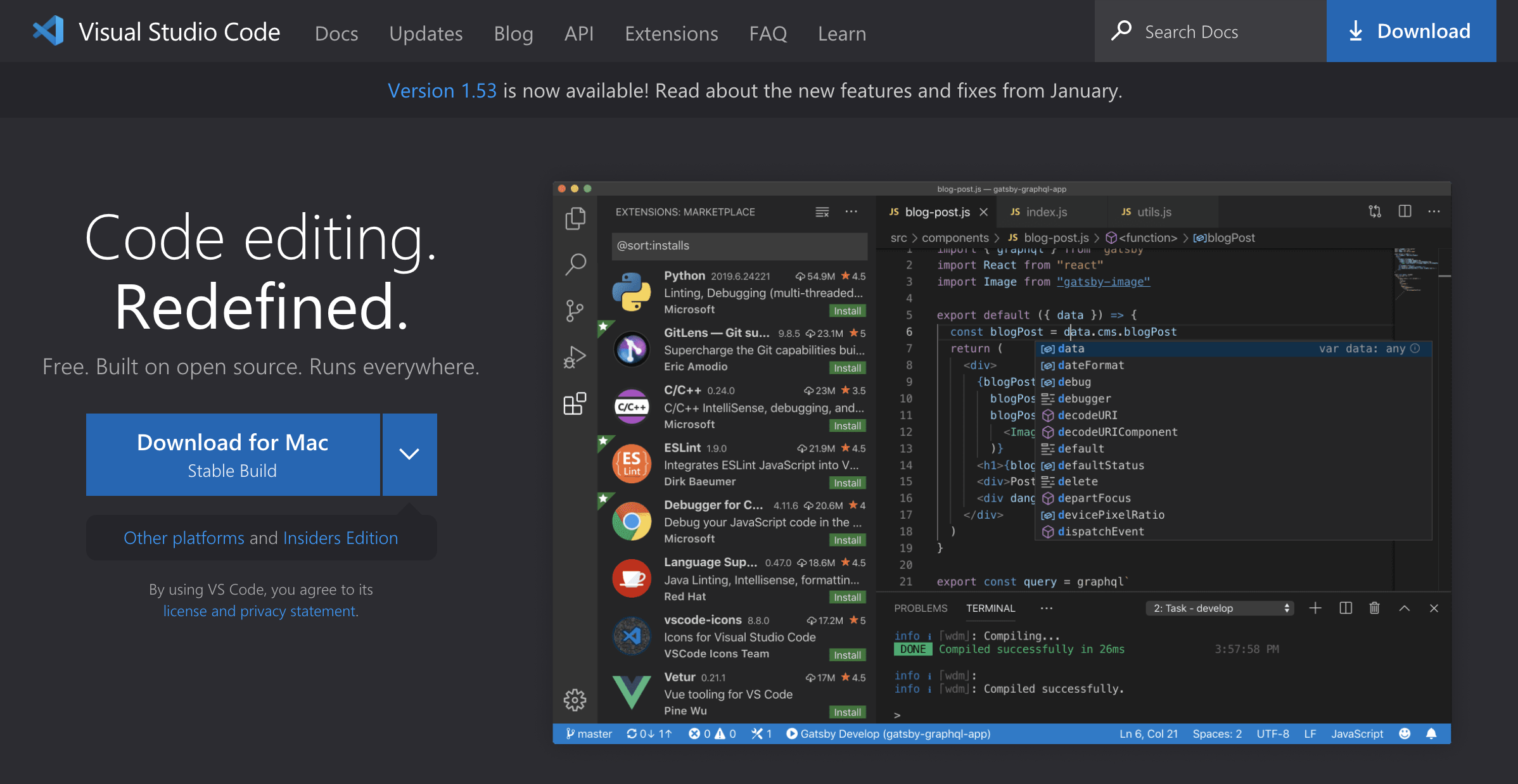 Visual Studio Code_トップページ