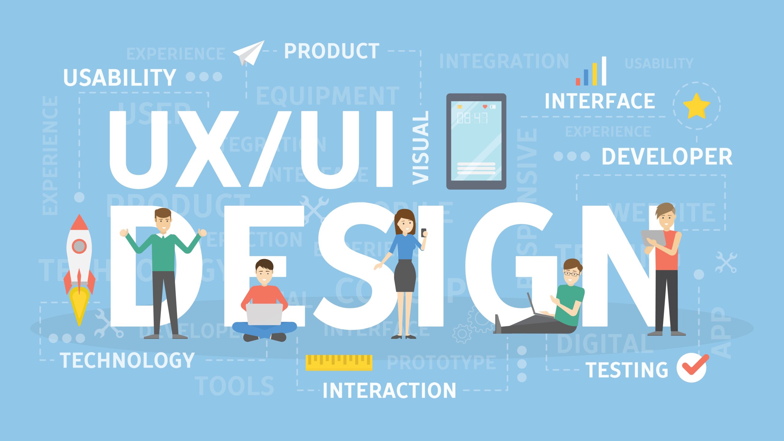 UX／UIデザインのイラスト