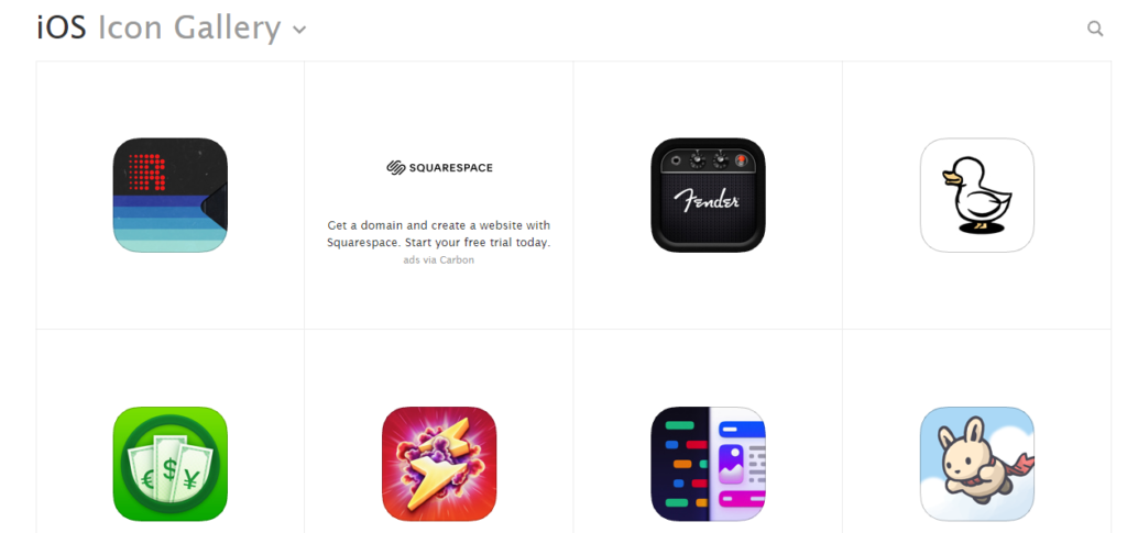iOS icon Galleryのトップ画像