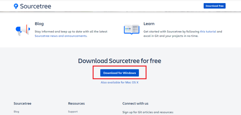 Sourcetreeのインストール画面