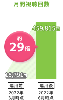 月間視聴回数約29倍