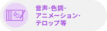 音声･色調･アニメーション･テロップ等