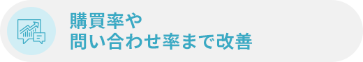 購買率や問い合わせ率まで改善