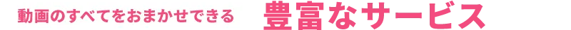 動画のすべてをおまかせできる豊富なサービス