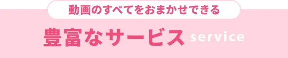 動画のすべてをおまかせできる豊富なサービス