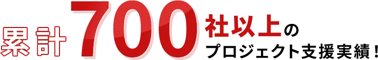 累計700社以上のプロジェクト支援実績！