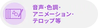 音声･色調･アニメーション･テロップ等