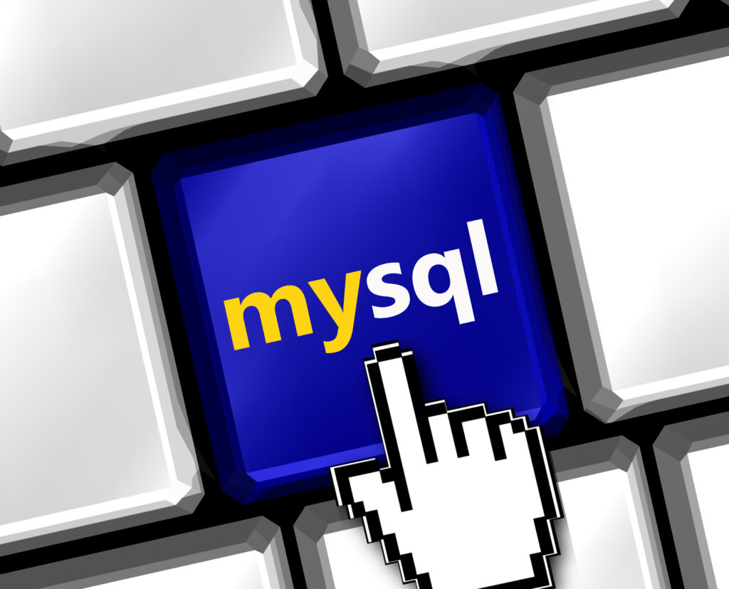 mysqlと書かれたキーボード