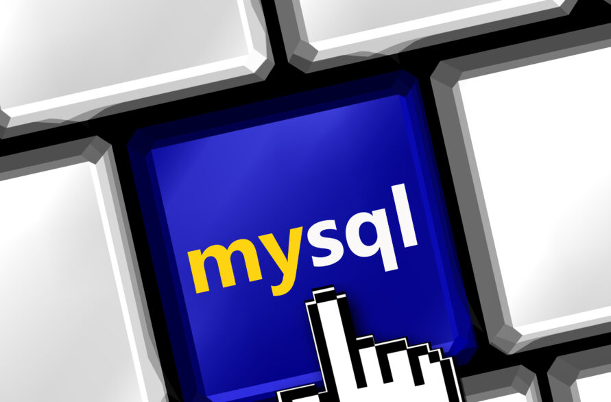 mysqlと書かれたキーボード